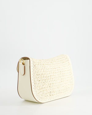 Valentino White Alltime Leather Shoulder Bag with Strap and Gold Hardware RRP £2,890