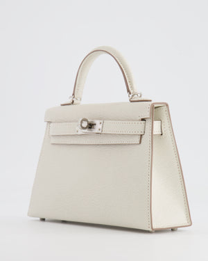 *HOT* Hermès Mini Kelly II 20cm Bag in Mushroom Chèvre Leather with Palladium Hardware