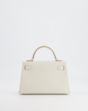 *HOT* Hermès Mini Kelly II 20cm Bag in Mushroom Chèvre Leather with Palladium Hardware