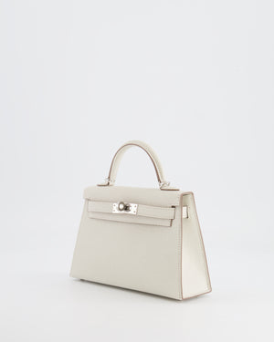 *HOT* Hermès Mini Kelly II 20cm Bag in Mushroom Chèvre Leather with Palladium Hardware