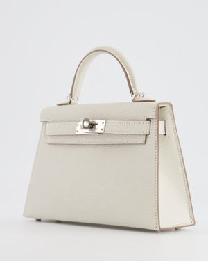 *HOT* Hermès Mini Kelly II 20cm Bag in Mushroom Chèvre Leather with Palladium Hardware