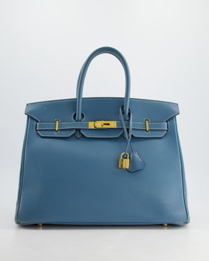 *FIRE PRICE* Hermès Birkin Blue Jean 35cm in Gulliver Leather with Gold Hardware