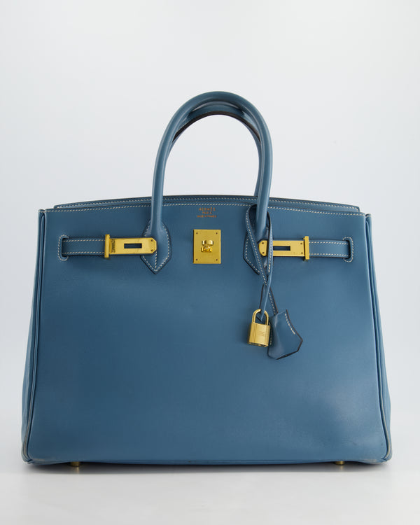 *FIRE PRICE* Hermès Birkin Blue Jean 35cm in Gulliver Leather with Gold Hardware