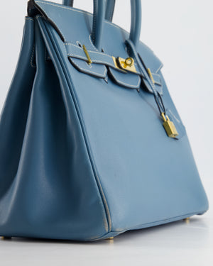 *FIRE PRICE* Hermès Birkin Blue Jean 35cm in Gulliver Leather with Gold Hardware