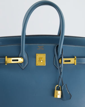 *FIRE PRICE* Hermès Birkin Blue Jean 35cm in Gulliver Leather with Gold Hardware