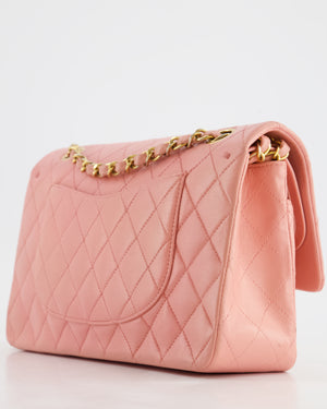 Chanel Baby Pink Vintage Medium Classic Double Flap Bag Lambskin Leather 24K Gold Hardware