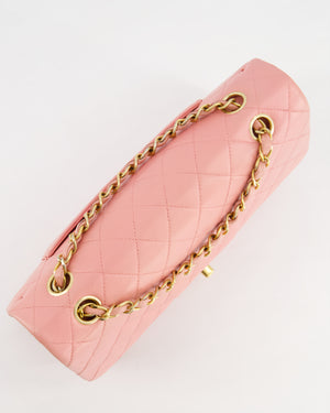 Chanel Baby Pink Vintage Medium Classic Double Flap Bag Lambskin Leather 24K Gold Hardware