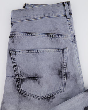 Christian Dior 01 Grey and Black Straight Leg Tie-Dye Jeans Size FR 34 (UK 6)