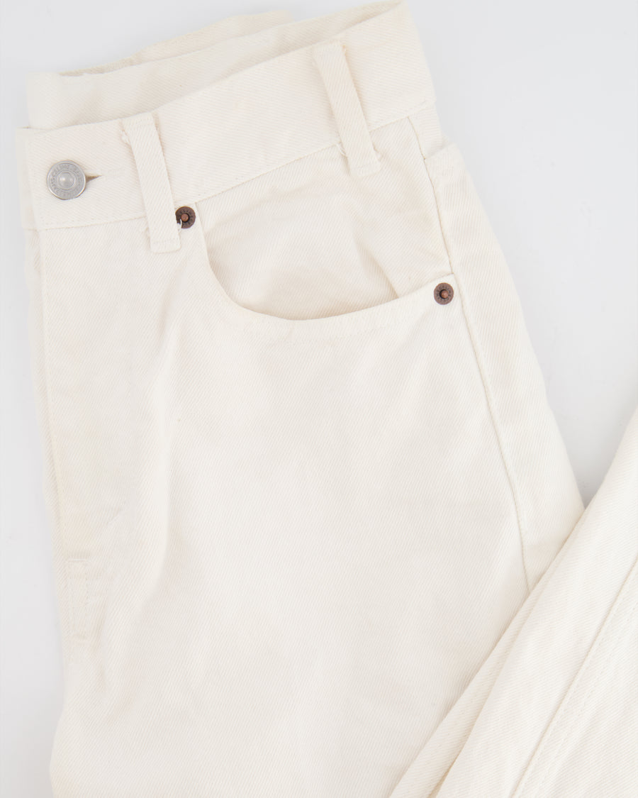 Celine White High-Waist Straight Leg Denim Jeans Size 27 (UK 10)