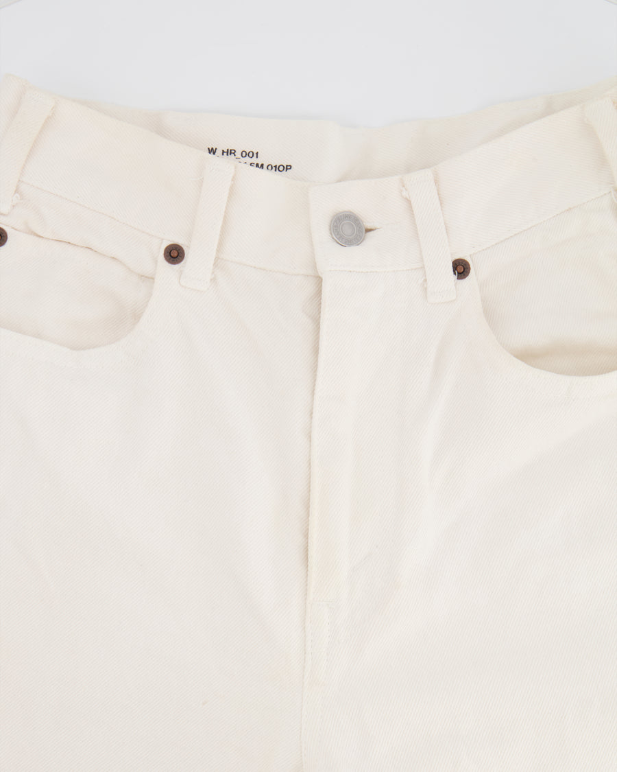 Celine White High-Waist Straight Leg Denim Jeans Size 27 (UK 10)