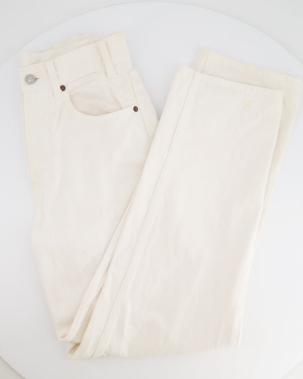 Celine White High-Waist Straight Leg Denim Jeans Size 27 (UK 10)