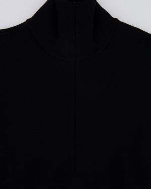 Alaïa Black Wool Half-Zipped Long-Sleeve Jumper Size FR 34 (UK 6)