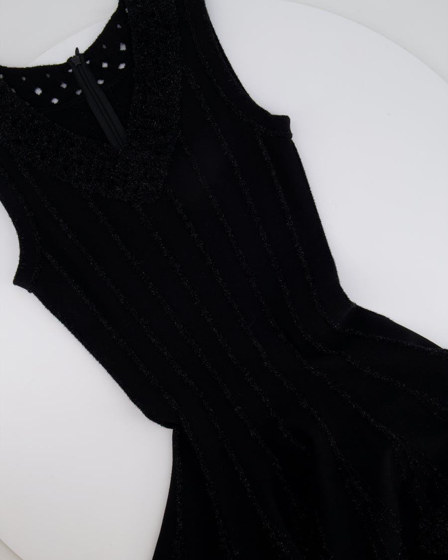 Alaïa Black Wool Embellished Mini Sleeveless Dress Size FR 36 (UK 8) RRP £2,150