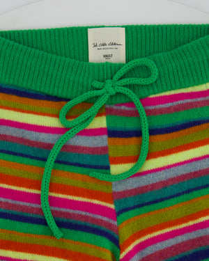 Elder Statesman X Gucci Green, Yellow, Multicolour Striped Cashmere Lounge Trousers Size S (UK 8)