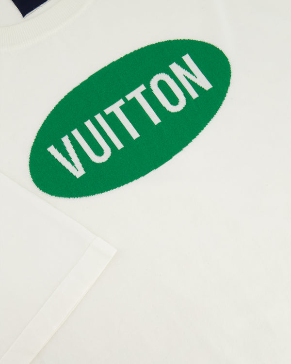 Louis Vuitton Menswear White "Vuitton" Knitted T-Shirt Size XL (UK 44)