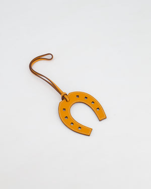 Hermès Jaune D'Or Paddock Horseshoe Leather Bag Charm