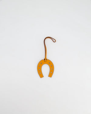 Hermès Jaune D'Or Paddock Horseshoe Leather Bag Charm