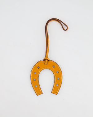 Hermès Jaune D'Or Paddock Horseshoe Leather Bag Charm