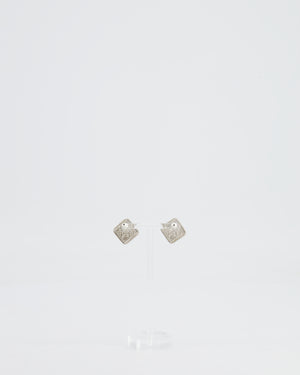 *HOT* Chanel Black, Crystal Embellished Diamond-Shaped CC Earrings