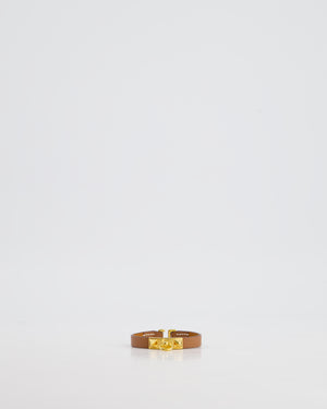 Hermes Gold Mini Collier de Chien Bracelet in Swift Leather with Gold Hardware