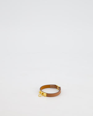 Hermes Gold Mini Collier de Chien Bracelet in Swift Leather with Gold Hardware