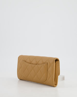 Chanel Caramel Longline Wallet in Caviar Leather with Gold Hardware