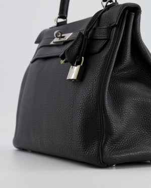 Hermès Kelly Retourne 32cm Bag in Black Togo Leather with Palladium Hardware