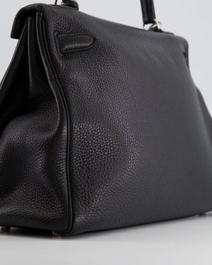 Hermès Kelly Retourne 32cm Bag in Black Togo Leather with Palladium Hardware