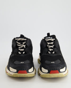 Balenciaga Black and White Triple S Trainers Size EU 43