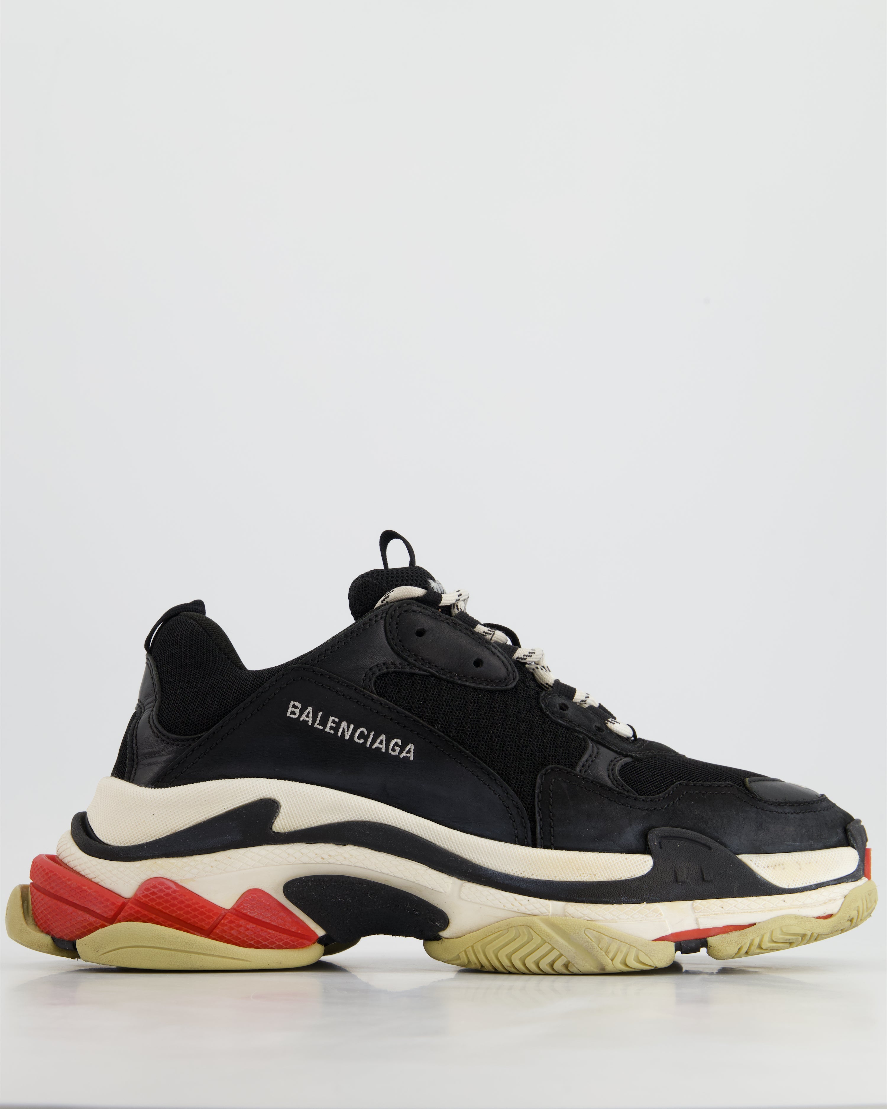 Balenciaga Black and White Triple S Trainers Size EU 43 Sellier