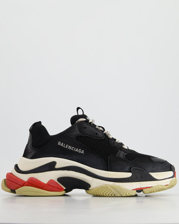 Balenciaga Black and White Triple S Trainers Size EU 43