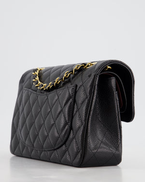 *2024* Chanel Small Black Classic Double Flap in Caviar Leather with Gold Hardware