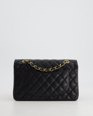 *2024* Chanel Small Black Classic Double Flap in Caviar Leather with Gold Hardware