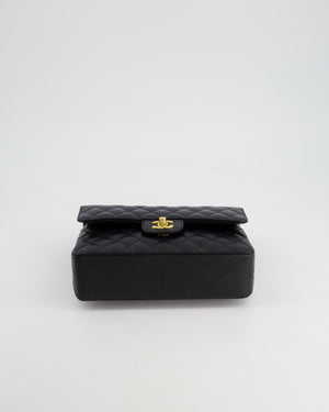 *2024* Chanel Small Black Classic Double Flap in Caviar Leather with Gold Hardware