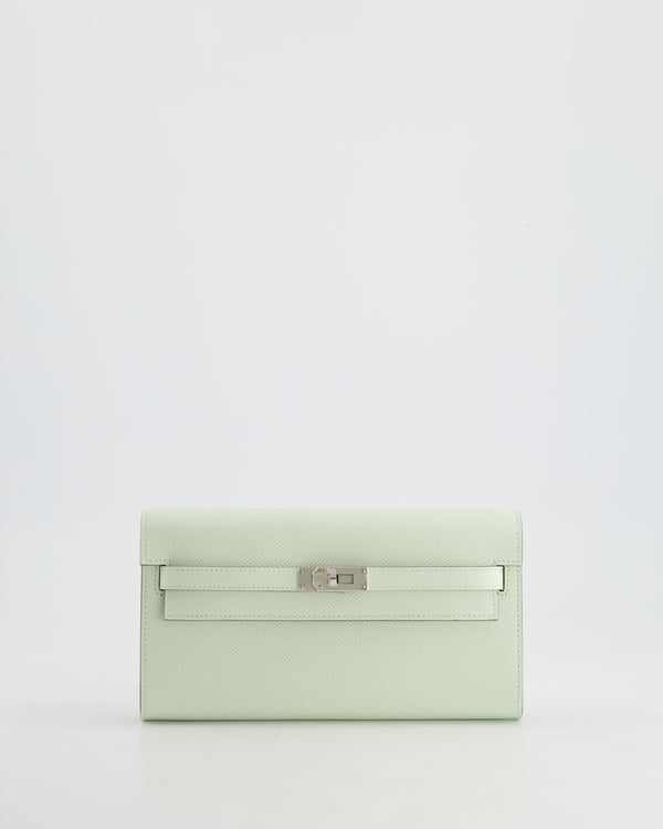 *HOT* Hermès Kelly To Go Bag in Vert Fizz Epsom Leather with Palladium Hardware