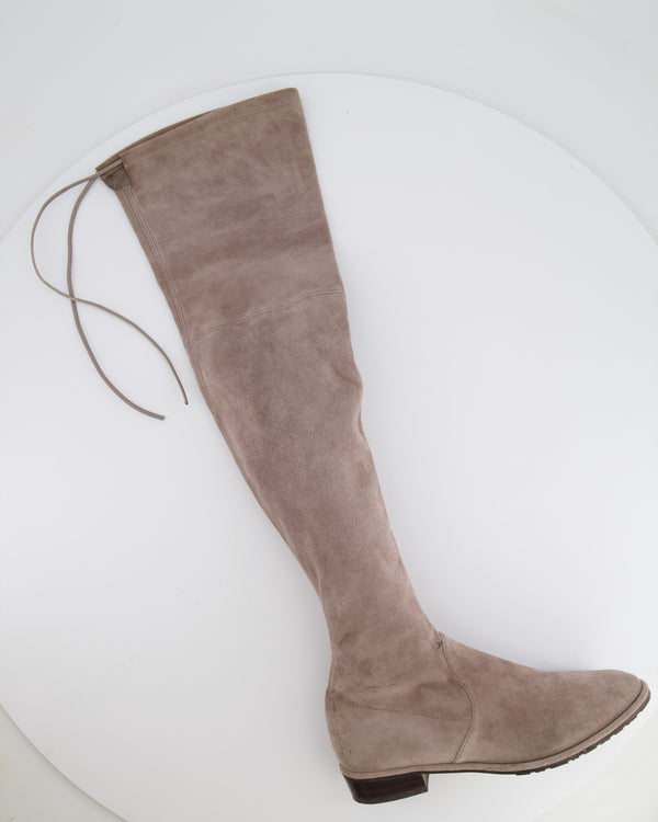 Stuart Weitzman Taupe Suede Leather Lowland Boots Size EU 37 RRP £650