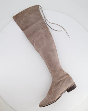 Stuart Weitzman Taupe Suede Leather Lowland Boots Size EU 37 RRP £650