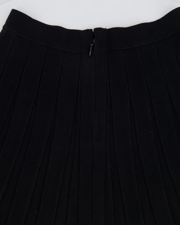 Herve Leger Black Mini Skater Skirt Size XS (UK 6)