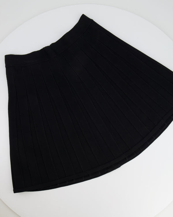 Herve Leger Black Mini Skater Skirt Size XS (UK 6)