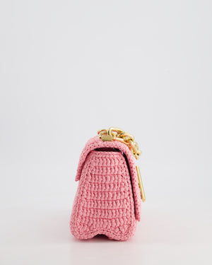 *RARE* Louis Vuitton Bubblegum Pink Twist PM Bag in Raffia with Gold Hardware £3,400