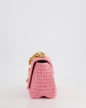 *RARE* Louis Vuitton Bubblegum Pink Twist PM Bag in Raffia with Gold Hardware £3,400