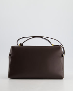 *HOT* Loro Piana Chocolate Brown Extra Shoulder Bag in Calfskin Leather with Gold Hardware RRP £2950