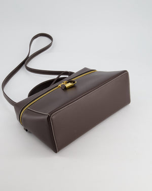 *HOT* Loro Piana Chocolate Brown Extra Shoulder Bag in Calfskin Leather with Gold Hardware RRP £2950