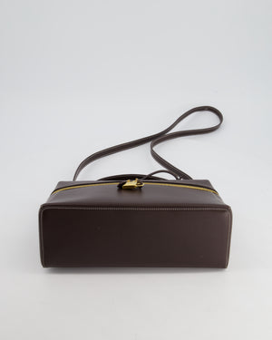 *HOT* Loro Piana Chocolate Brown Extra Shoulder Bag in Calfskin Leather with Gold Hardware RRP £2950