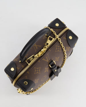 *HOT* Louis Vuitton Brown & Black Petite Malle Souple in Monogram Canvas & Black Calfskin Leather with Gold Hardware RRP £2,420