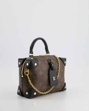 *HOT* Louis Vuitton Brown & Black Petite Malle Souple in Monogram Canvas & Black Calfskin Leather with Gold Hardware RRP £2,420