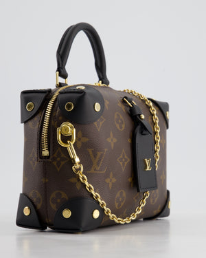 *HOT* Louis Vuitton Brown & Black Petite Malle Souple in Monogram Canvas & Black Calfskin Leather with Gold Hardware RRP £2,420