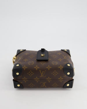 *HOT* Louis Vuitton Brown & Black Petite Malle Souple in Monogram Canvas & Black Calfskin Leather with Gold Hardware RRP £2,420