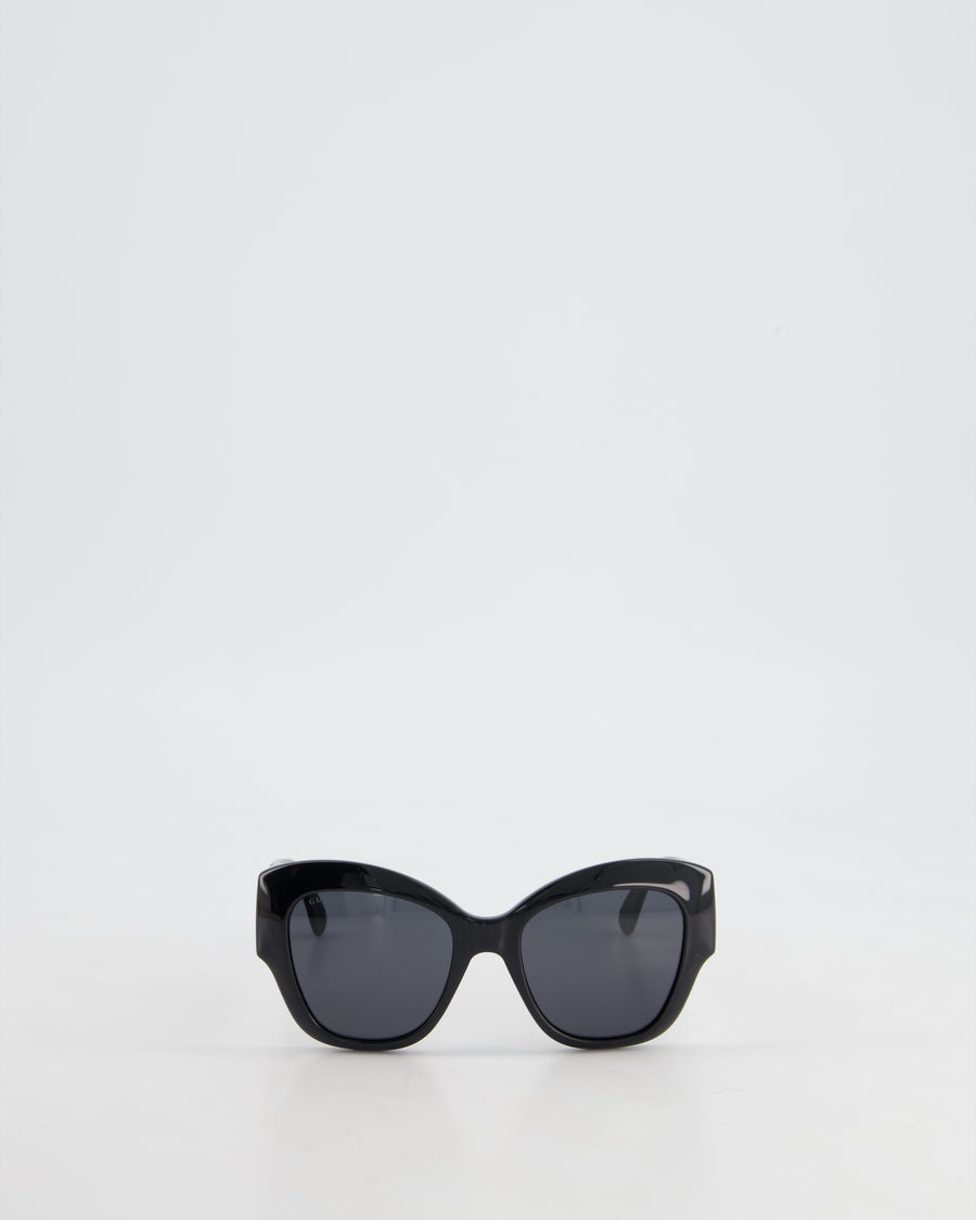 Gucci Black Oversized Square Urban GG Logo Sunglasses