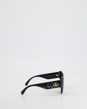 Gucci Black Oversized Square Urban GG Logo Sunglasses